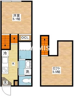 KIRA清水町【1階】の間取り