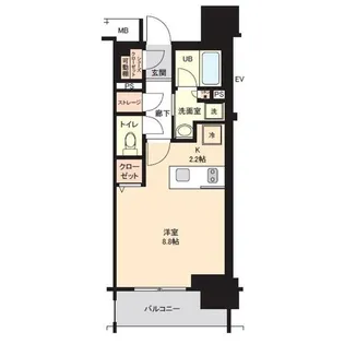イニシア新宿早稲田【11階】の間取り