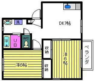 エピーメロン若宮A【2階】の間取り
