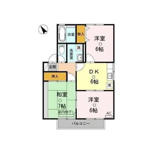 ヴィラクレスト A棟【2階】の間取り