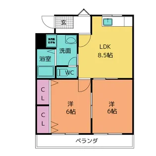 浄心パークハイツ【1階】の間取り
