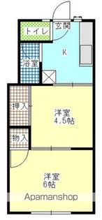 OKハイツC【1階】の間取り