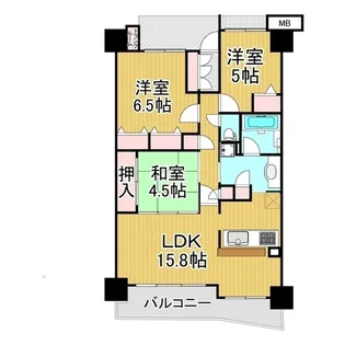グランディオシティ武蔵浦和 1102号室【11階】の間取り