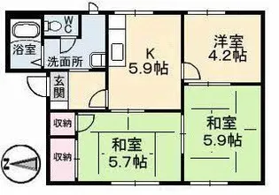 コーポじゅえい【1階】の間取り