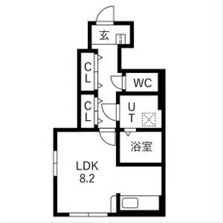 アクアフィオーレ江南【1階】の間取り