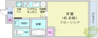 サンライズ支倉町【6階】の間取り