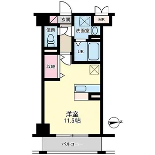ノワールレジデンス飯田町【9階】の間取り
