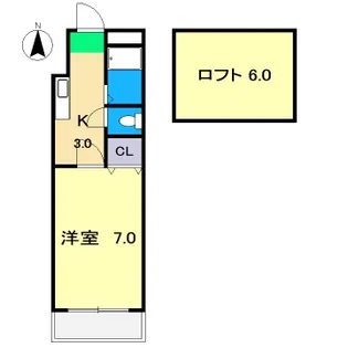 ラ・メール知寄【4階】の間取り