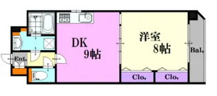 ビリオネアS竹屋【3階】の間取り