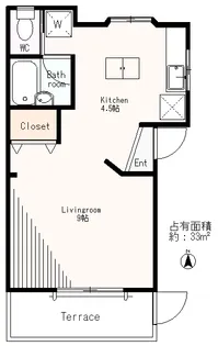 ロードハイム【1階】の間取り
