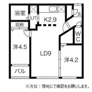 フォレストヒルズB【3階】の間取り