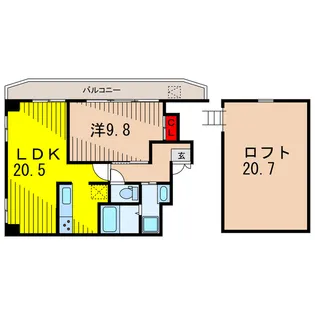 サンリット六町II【5階】の間取り