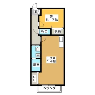ヴィヴレ平井 B棟【2階】の間取り