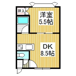 メゾンカルダス3【2階】の間取り