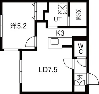 THE EAST SAPPORO【1階】の間取り