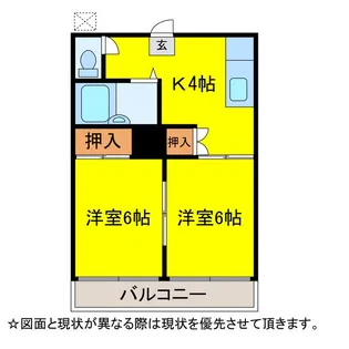 マツモトアパート【2階】の間取り