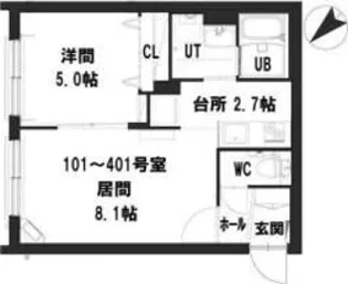 グランメール南郷13駅前【3階】の間取り