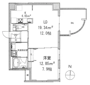 モンテヴェルデ神楽坂弐番館【3階】の間取り