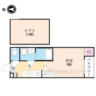 縁テラス淀【2階】の間取り