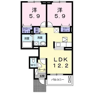 アクシア【1階】の間取り