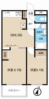 レベアス【1階】の間取り