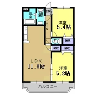 ユーミーつるた7【2階】の間取り