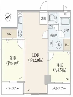 エルアルカサル鶯谷【6階】の間取り