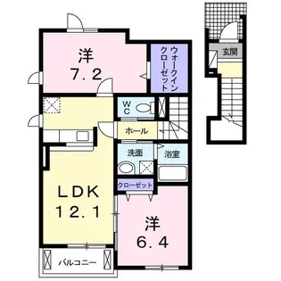 フェリス三芳 I【2階】の間取り