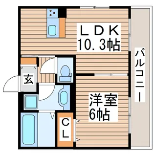 ラウム上杉【3階】の間取り