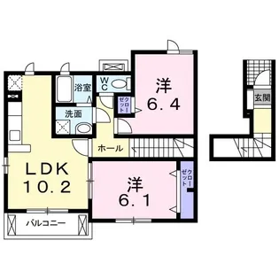 グラディート【2階】の間取り