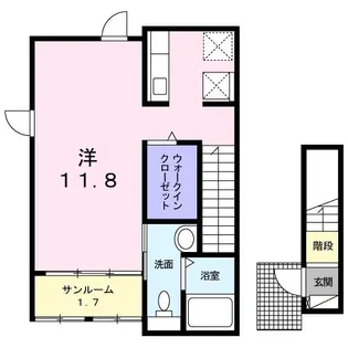 メゾン メルヴェーユII【2階】の間取り