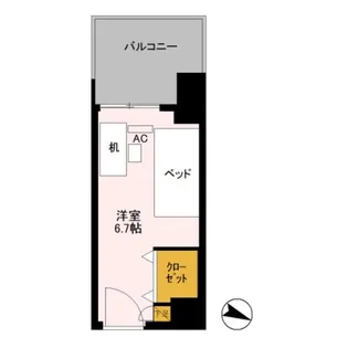 ロイヤルパークスER万代 Share万代【3階】の間取り