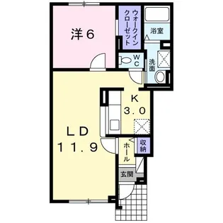 テラスハウス Brisa【1階】の間取り