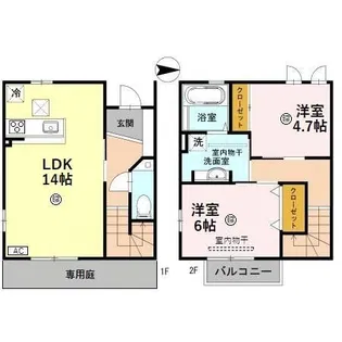 リリーK Aの間取り