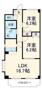 プリミエール松園【4階】の間取り