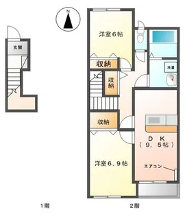 コンフォース森西【2階】の間取り