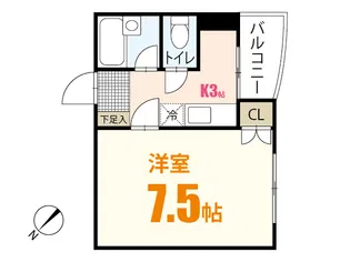 アメニティカネイチII【3階】の間取り