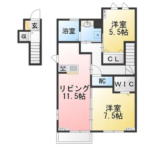 フォレスト宮脇【2階】の間取り