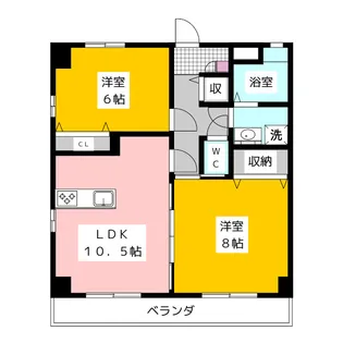 カメリアパレス【1階】の間取り