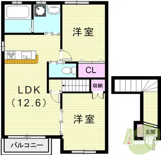 ハイツフローラ南【2階】の間取り