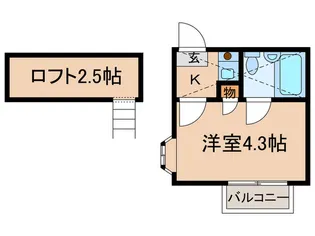 ペアパレス赤塚B棟【2階】の間取り