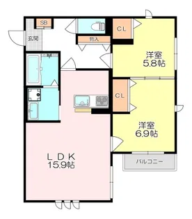 Maison Plaisir【1階】の間取り