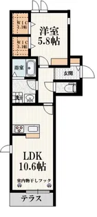 フォンティーヌ東尾久【1階】の間取り