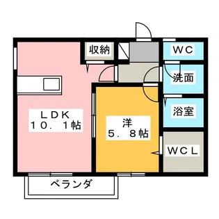 メゾン花菖蒲【2階】の間取り