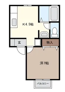 宮城県仙台市泉区みずほ台【アパート】の間取り