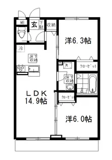 フィオリーレ【1階】の間取り