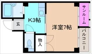 パレス大手堀【2階】の間取り