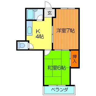 古川ビレッジ【4階】の間取り