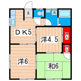 ホワイトハイツ B【1階】の間取り