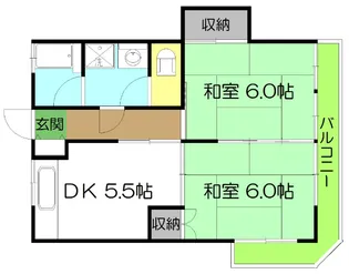 大川ハイツ【3階】の間取り